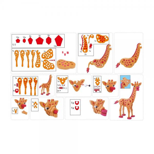 Puzzle 3D mousse de construction - Girafe