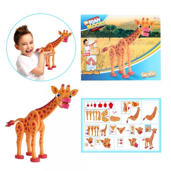 Puzzle 3D mousse de construction - Girafe