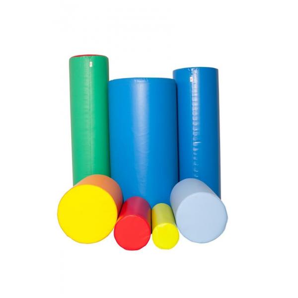 Cylindre polyester pvc 30 x 120 cm vert/rouge