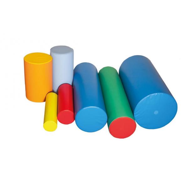 Cylindre polyester pvc 30 x 120 cm vert/rouge