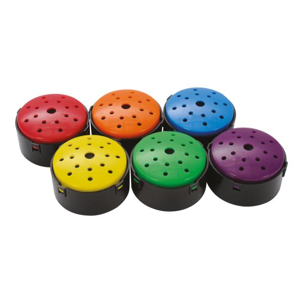 Boutons parlant colorés - lot de 6