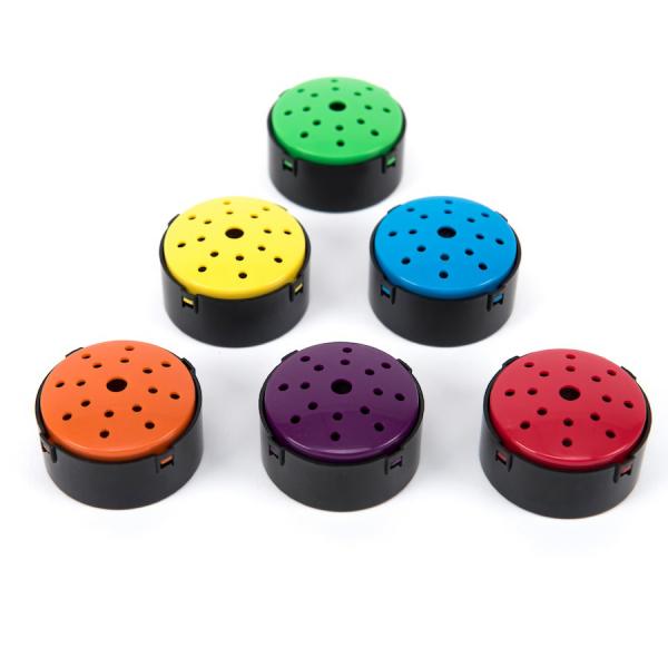 Boutons parlant colorés - lot de 6