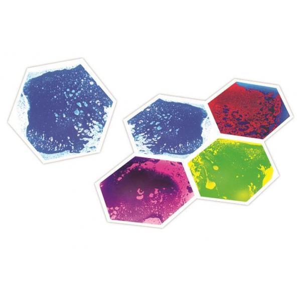 Dalles de sol hexagonales en gel