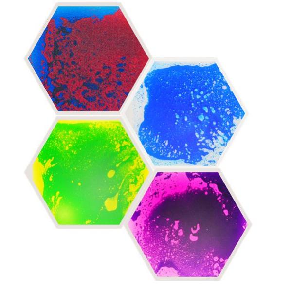 Dalles de sol hexagonales en gel