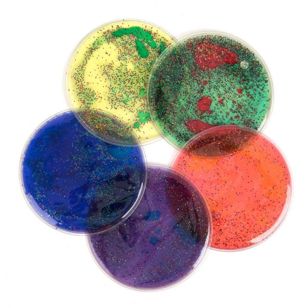 Cercles à gel pailletté - lot de 5