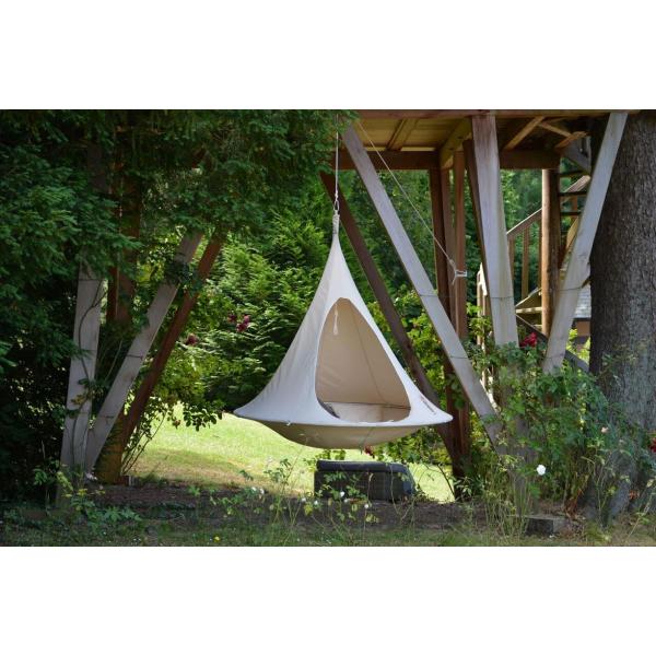 Hamac Cacoon double - blanc naturel