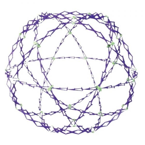 Grande Sphère d'Hoberman fluorescente