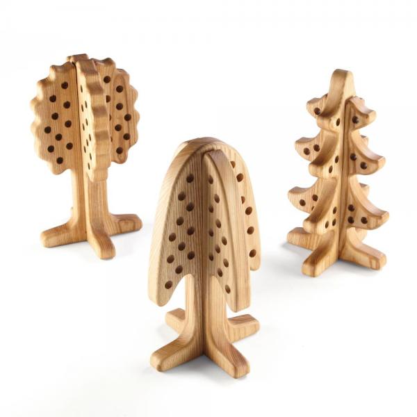 Arbres à cordes et à laçage 3D en bois