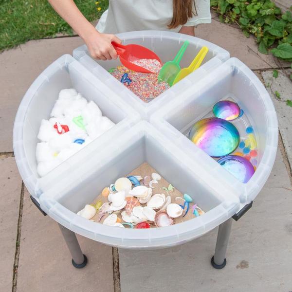 Quadrant - table de découverte sensorielle avec support – transparent