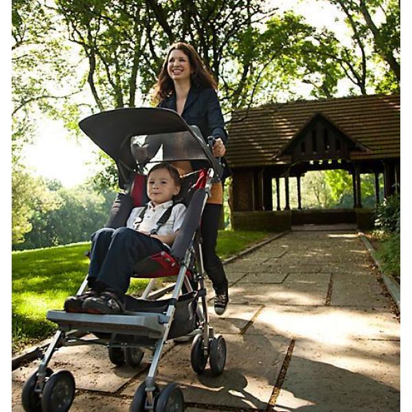 Poussette Mac Laren Major - gris/rouge 