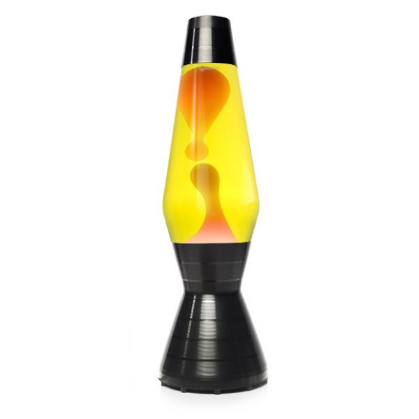 Lampe à lave - Jaune avec lave orange