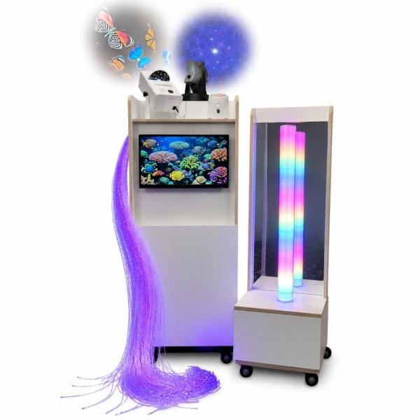 Nenko Chariot multi-sensoriel avec colonne néon LED