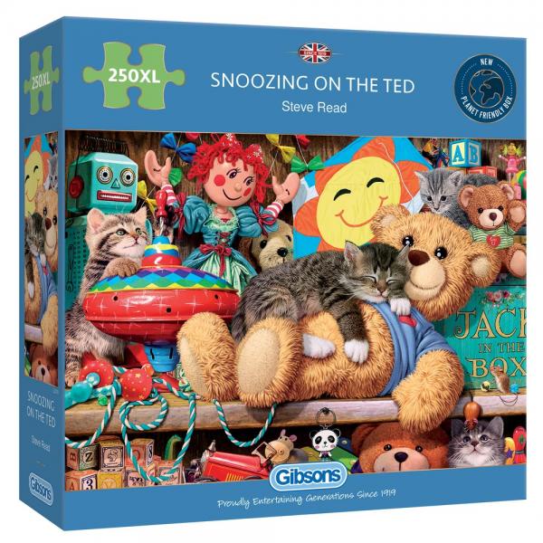 Puzzle - Dormir sur le nounours (250 pièces XL)