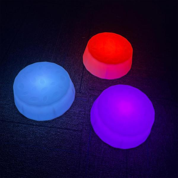 Pierres de marche sensorielles lumineuses rondes