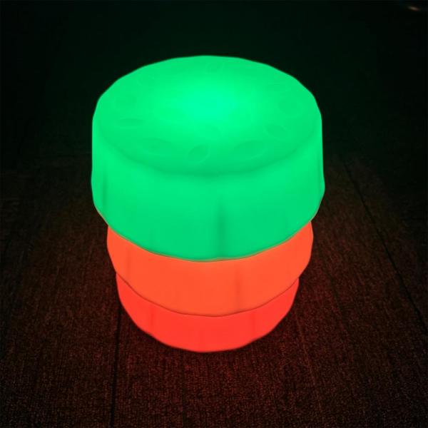 Pierres de marche sensorielles lumineuses rondes