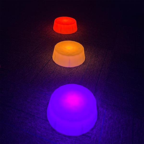Pierres de marche sensorielles lumineuses rondes