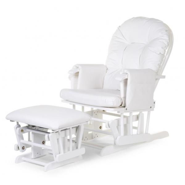 Fauteuil à bascule rond avec repose-pieds