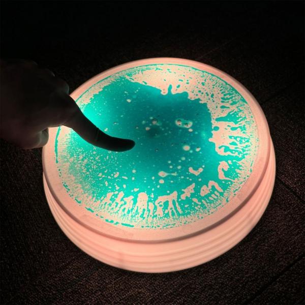 Pierres d'équilibre sensorielles rondes à LED avec liquide