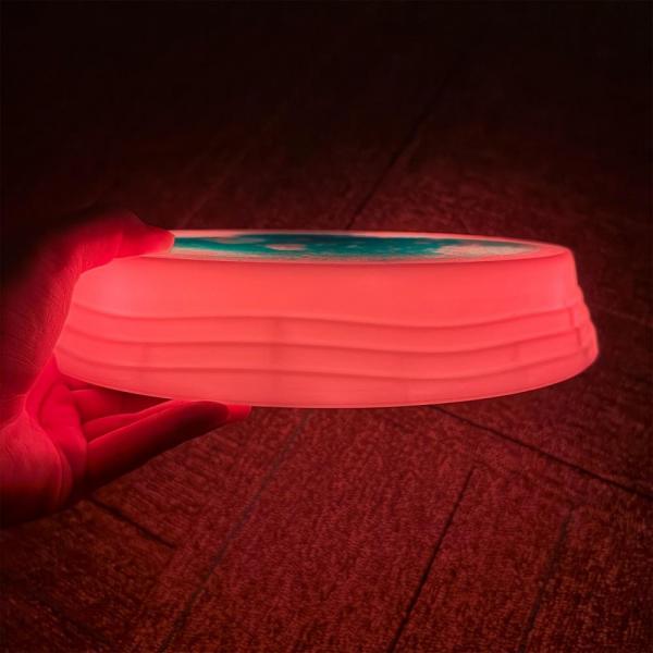 Pierres d'équilibre sensorielles rondes à LED avec liquide