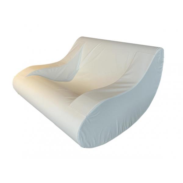 Fauteuil à bascule double - PVC Bisonyl / blanc 013