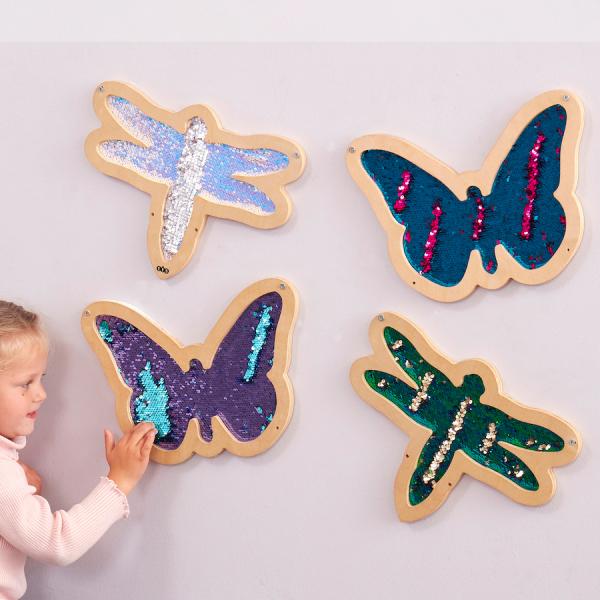 Panneaux Muraux Sensoriels - Papillons et Libellules