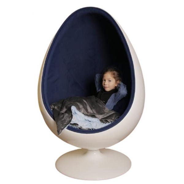 Chaise sensorielle POD en forme d'œuf - couleur bleue