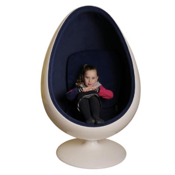 Chaise sensorielle POD en forme d'œuf - couleur bleue