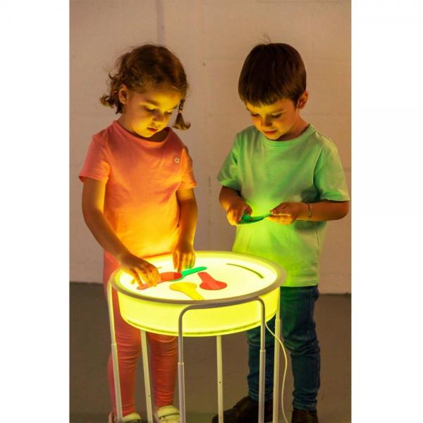 Bac de jeu sensoriel avec éclairage LED et support réglable