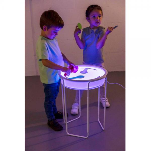 Bac de jeu sensoriel avec éclairage LED et support réglable