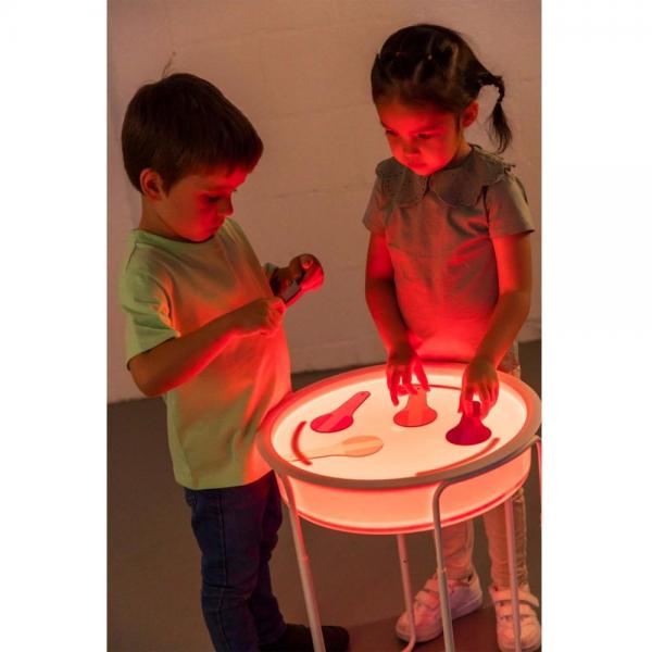 Bac de jeu sensoriel avec éclairage LED et support réglable