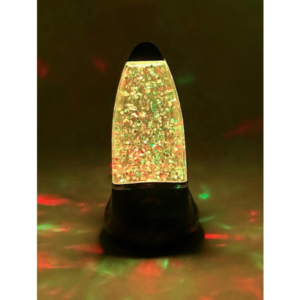 Lampe volcan sensorielle à paillettes