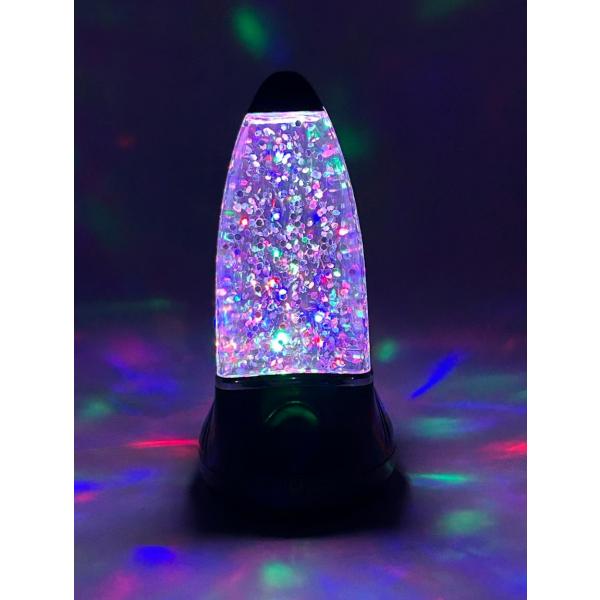 Lampe volcan sensorielle à paillettes