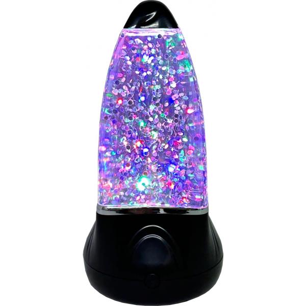 Lampe volcan sensorielle à paillettes