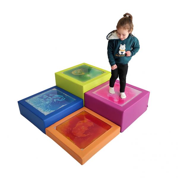 Set de 4 dalles à gel liquide intégrées dans des blocs sensoriels