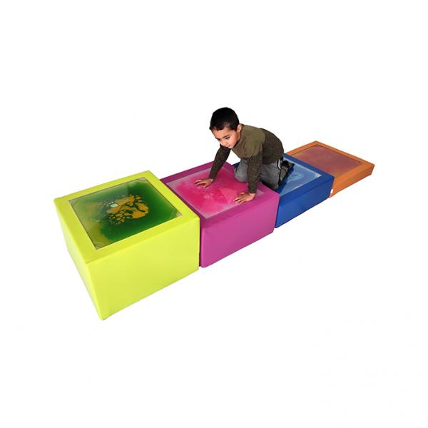 Set de 4 dalles à gel liquide intégrées dans des blocs sensoriels
