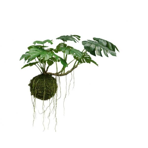 Plante artificielle suspendue Monstera verte Silk-ka – 60 cm