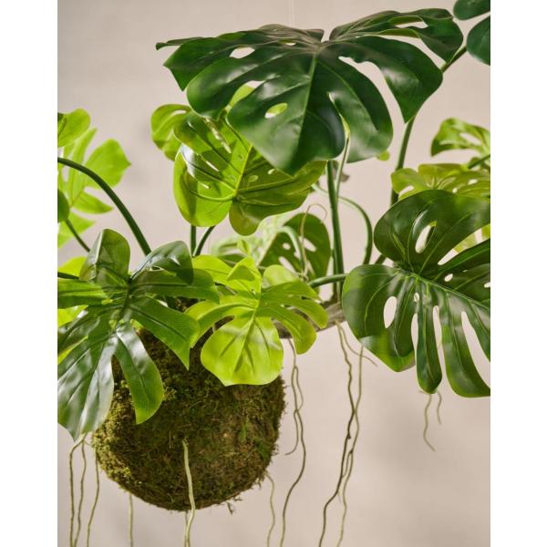 Plante artificielle suspendue Monstera verte Silk-ka – 80 cm