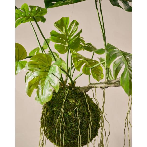 Plante artificielle suspendue Monstera verte Silk-ka – 80 cm