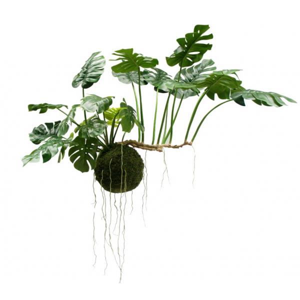 Plante artificielle suspendue Monstera verte Silk-ka – 80 cm