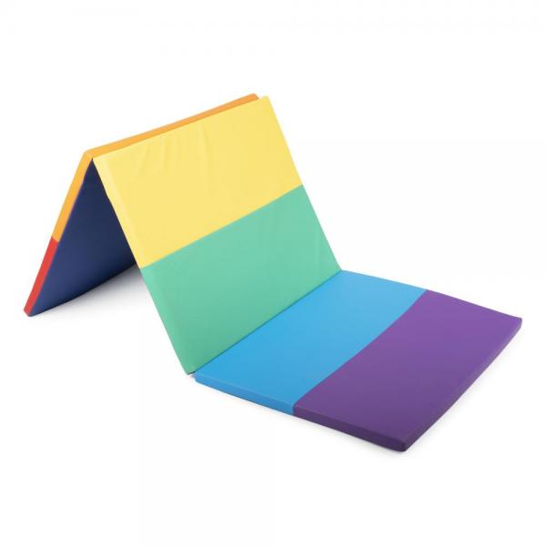 Softplay - tapis de jeu pliable aux douces couleurs de l'arc-en-ciel