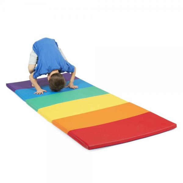Softplay - tapis de jeu pliable aux douces couleurs de l'arc-en-ciel