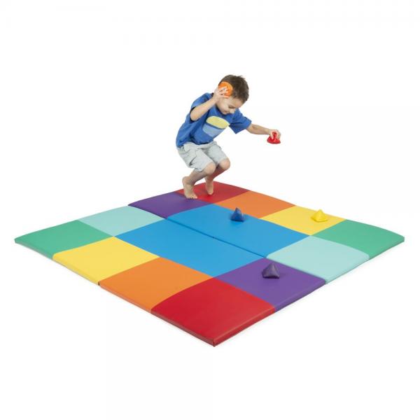 Softplay - tapis de jeu pliable au doux thème patchwork