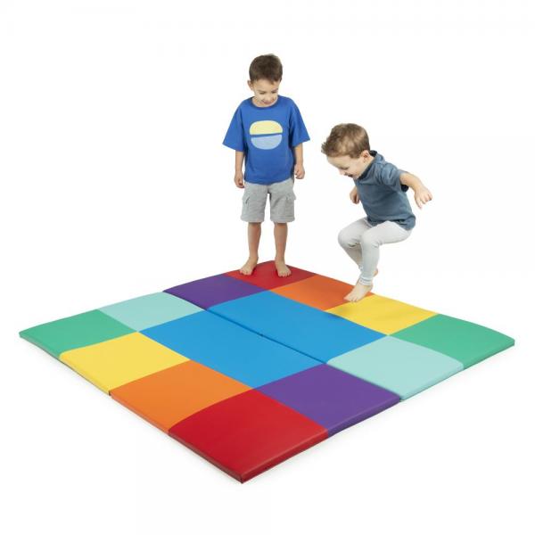 Softplay - tapis de jeu pliable au doux thème patchwork