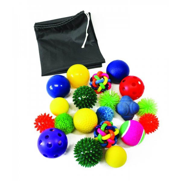 Assortiment balles sensoriellles - lot de 20