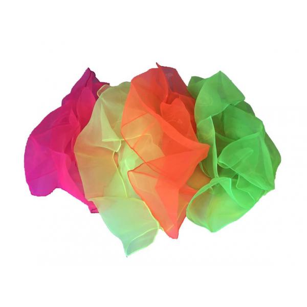 Foulard UV fluorescent - lot de 4