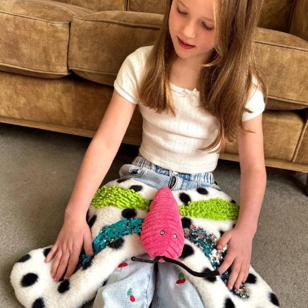 Papillon tactile lesté avec paillettes