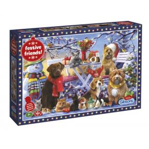 Puzzle animaux de Noël Festive Friends (150 pièces)