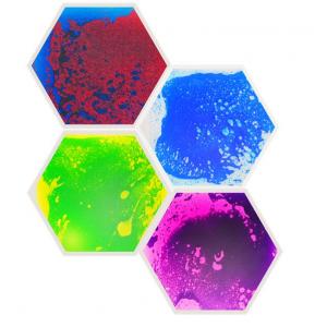 Dalles de sol hexagonales en gel