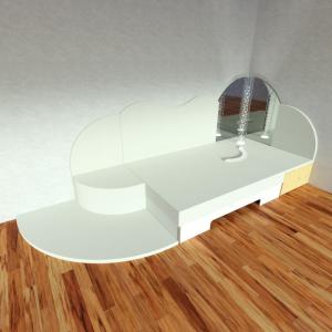 Module matelas à eau musical d’angle 2 - 910 Canvas White