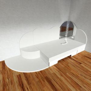 Module d'angle étendu avec matelas à eau musical confort 160x200 cm